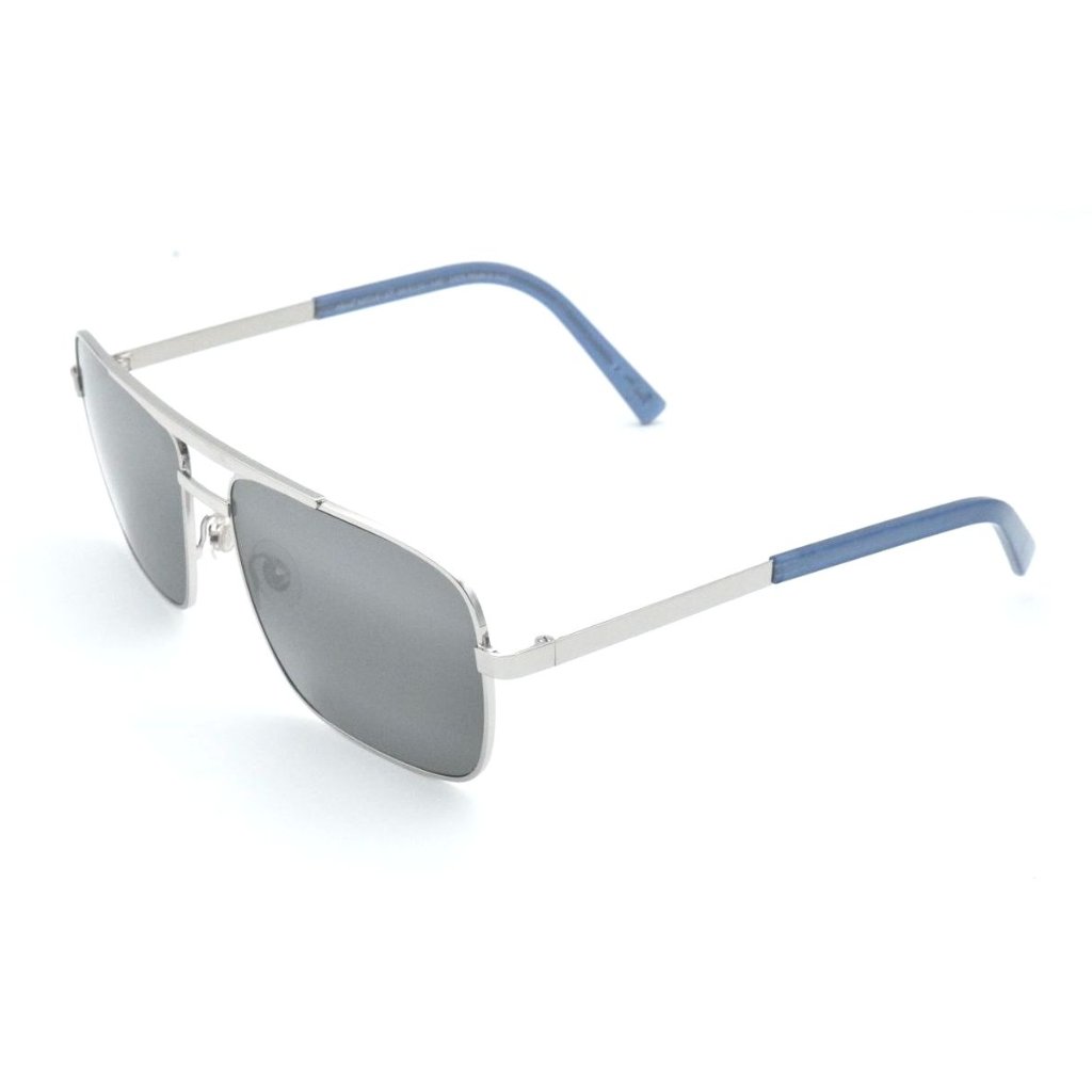 Maui Jim Compass Mj714-17 Silver Frames & Blue Arms / Neutral Grey Pola